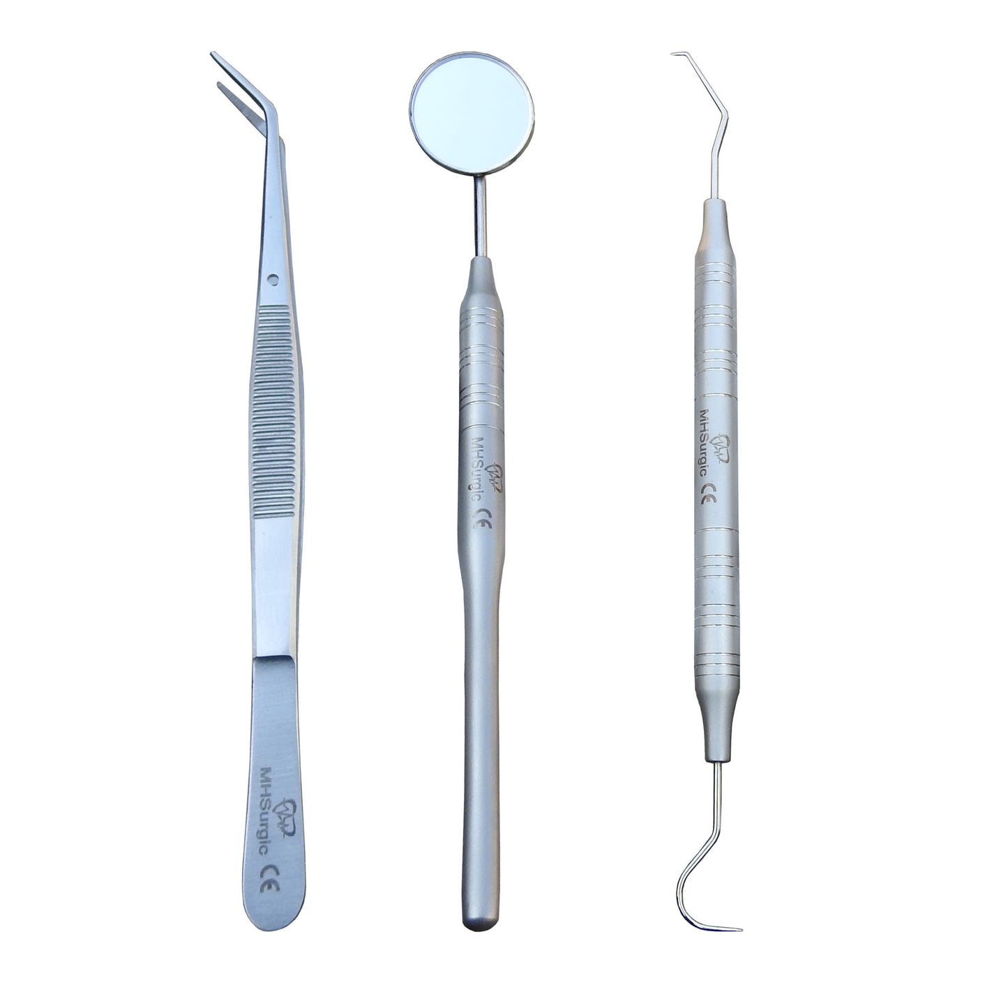 Dental Basic Examination Set Diagonostic tool Kit Mouth Mirror Probe Tweezer CE