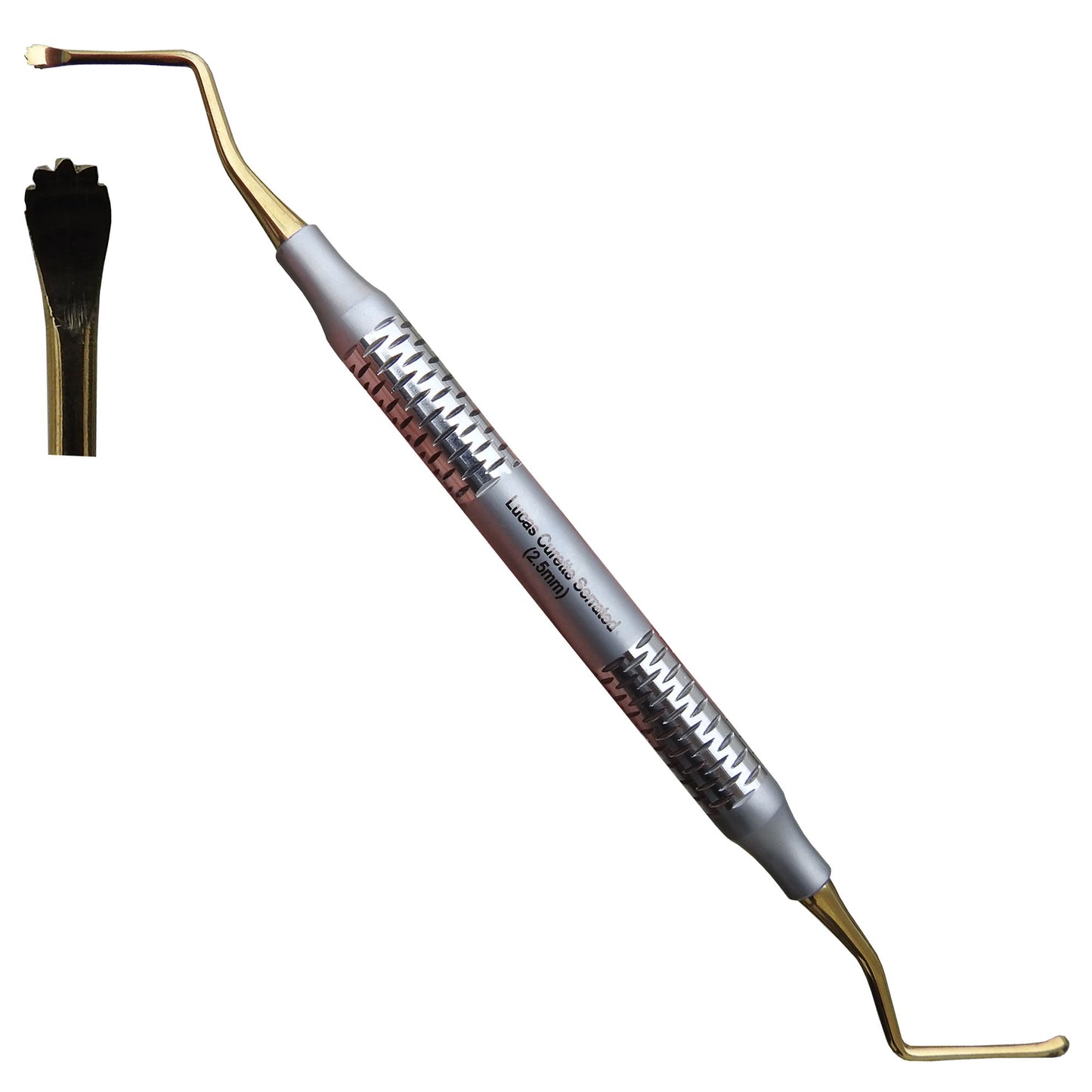 Lucas Curette Serrated 2.5mm Gold Ends